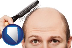 nevada a balding man brushing his hair