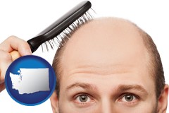 washington a balding man brushing his hair